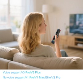 PIPRIDAE V3 Pro Replaced Voice Remote Control Compatible with vSeeBox V5 Pro V3 Plus V2 V1 Pro V1 Max