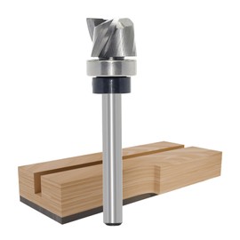 Spiral Pattern Flush Trim Router Bit 1/4" Shank, Solid Carbide Top Bearing Flush Trim Cut Router Bits 5/8" Cutting Dia, 1/2" Cut Length, Template Guide Woodworking Milling Cutter Tool