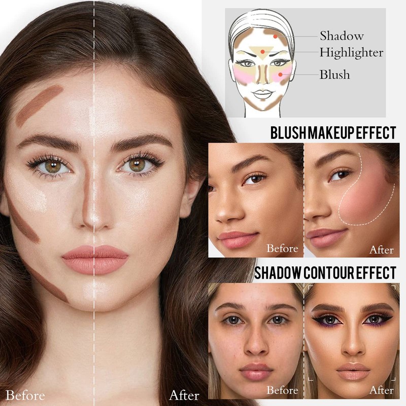 LSxia 2 Pcs Cream Blush Sticks - Natural & Matte,
