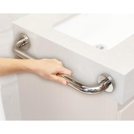 Stahlia Grab Rail Diameter 30 mm Stainless Steel Shiny 350 mm Towel Rail for Seniors Standing Aid Grab Rail Shower Bath Handle