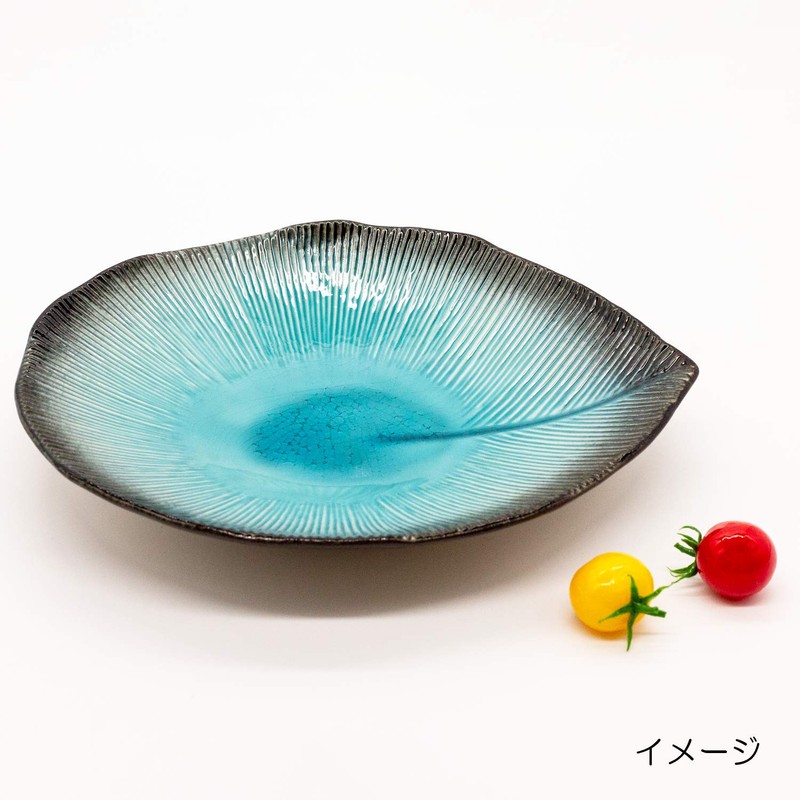 Mino Ware Leaf Platter Approx. 9.8 x 9.1 inches (25