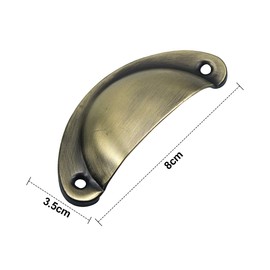 10 Pack Drawer Handles, Chrome Cabinet Handles, Iron Shell Pull Cupboard Door Handles, Cup Handles with Screws, Pull Knobs for Kitchen Cupboard,Wardrobe,Furniture,Dresser Drawer (Chrome White)