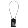Lawnize Wire Rope Cable Lock with Combinations,Resettable Code,Zinc Alloy,Helmet Lock
