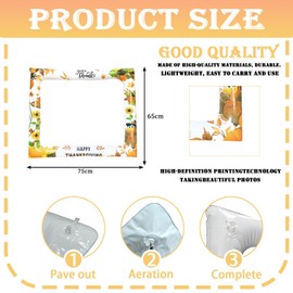 1pcs Thanksgiving Inflatable Selfie Frame Inflatable Photo Booth Prop,Giant Thanksgiving Picture Frame Inflatable Photo Frame Blow Up Party Prop for Him Her Men Women Thanksgiving Harvest Party Decor
