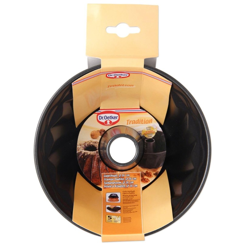 Dr. Oetker Tradition 18 cm Non-Stick Bakeware Guglehupf Mould, Black
