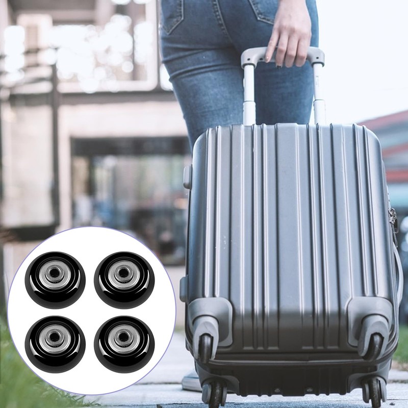 MAEZOE 4-Pack Luggage Suitcase Replacement Wheels, 50mm x 18mm Rubber