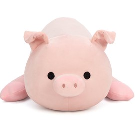 MaoGoLan Pig Stuffed Animal Plush – 23.6" Giant Cuddly Pig Pillow, Soft Hugging Pink Piggy Toy for Kids & Adults, Perfect Piglet Christmas Birthday Decor Gifts