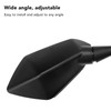 1 Pair Motorcycle Rear Mirror Adjustable Black Handlebar Side Mirror