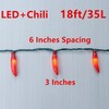 LUCKY SHINE 35 Red Pepper Decorative Lighting String, Commercial Grade
