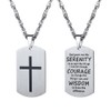 PROSTEEL Cross Pendant Necklace Men Jewelry Inspirational Military Dog Tag Dogtag Stainless Steel Cross Jewelry