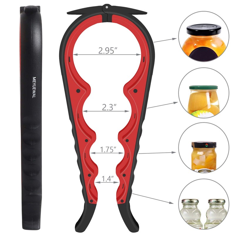 Jar Opener Bottle Opener for Weak Hands, 5 in 1
