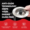 Kitchen SinkShroom Revolutionary Clog-Free Stainless Steel Sink Strainer, Black, 1-(Pack)