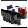 Car Seat Gap Organizer with Cup Holder – Black Leather