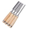 Yibuy 4Pcs x Carpenter Carving Firmer Gouge Woodworking Wood Chisel