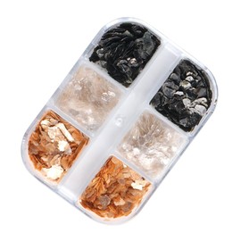 Ipetboom Nail Art Mica Slice Decor Iridescent DIY Manicure Supplies for Women Men for Nail Salon Home Use Fashionable Ornament Creations