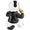 BRUBAKER Decorative Astronaut Singer Figure with Gold Microphone and Black