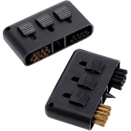 MUXSAM 2-Pack Mini Golf Brush Groove Cleaners 3-in-1 Retractable Portable Multiple-Use Double Side Black Cleaner Tool