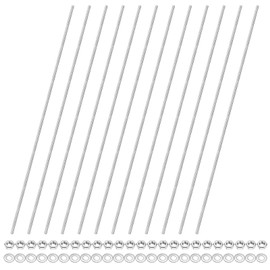 M METERXITY 12-Pack Fully Threaded Rod, M4x330mm 201 Stainless Steel Right Hand Thread Bar Studs with Hex Nuts and Washers for Furniture Anchor Bolts/Clamps/U-Bolts/Beaded Garden Stake Rods