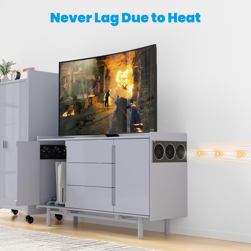 AITECAC 18'' Media Cabinet Exhaust Fan with Smart Controller, Quiet