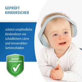 reer SilentGuard Baby Kapselgehörschutz | Gehörschutz für Babys & Kinder | 12-24 Monate | Besonders weich, leicht & mitwachsend | SNR-25, schützt bis 40 dB | Himmelblau
