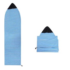 57lilina Surf Sock, Surfboard Sock Cover for Longboard Paddleboard Surf Board Sup Paddle Board, 7 FT Foot 7ft Quick Dry Stretch Surfboard Bag Sleeve with Drawstring Closure 200x50 cm Blue
