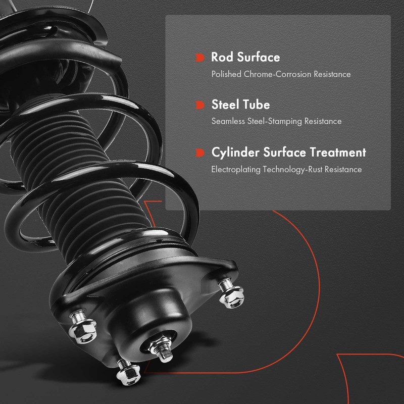 A-Premium Front Pair (2) Complete Strut & Coil Spring Assembly