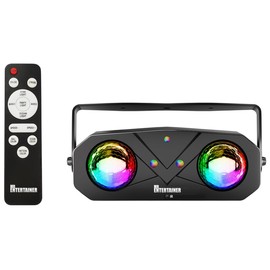 Moonwave Multi Colour 6-in-1 Party Light LED Disco Ball, Multi-Laser & Ocean/Flame Mood Effect