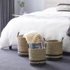 Deco 79 Modern Seagrass Storage Basket, 3 PIECES CONVENIENTLY SIZED,