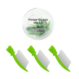 Dental Wedge Knife, Dental Interproximal Plastic Wedge, Dental Wedge Guard with Metal, Dental Plastic Wedges Orthodontic Matrix Wedges for Teeth Interproximal Area. (Green S)