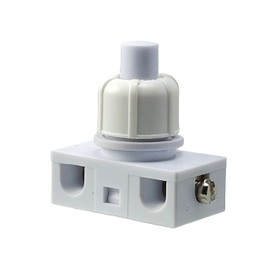 Einbau Druckschalter mit Schraubkontakten für Lampen und Geräte 250V 2A weiß