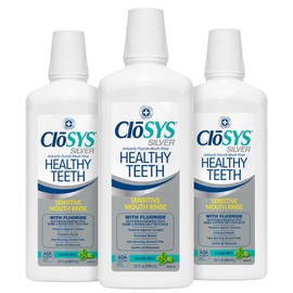 Closys Healthy Teeth Anti-Cavity Oral Rinse Mouthwash with Fluoride, Non-Burning, Non-Irritating – 32 Fl Oz (Triple Pack)