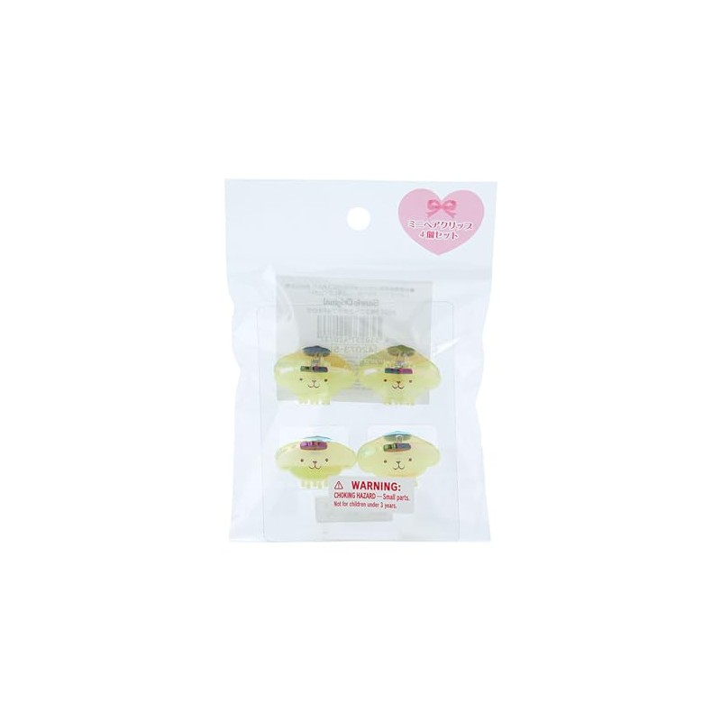 Sanrio (SANRIO) Pompompurin Character Mini Hair Clip Set of 4,