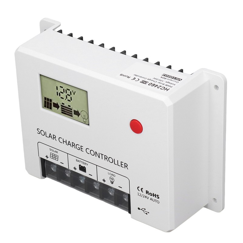 PWM Solar Charge Controller Parameter Automatic Adjustment Large LCD Display