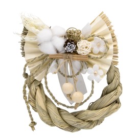 Yamaichi Shoten K-10759 New Year's Decoration, Botanical Decoration, Natural Wreath, Suzushiro, Approx. 10.2 x 8.3 inches (26 x 21 cm)