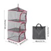 Outdoor Hanging Drying Rack Folding 4 Layers Storage Basket for