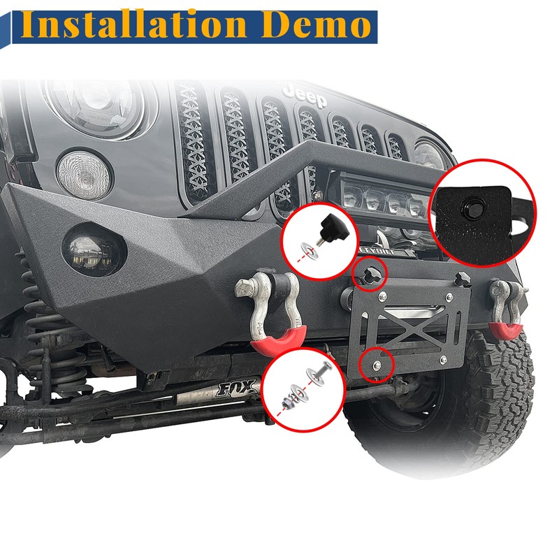 XOOKUN Detachable Hawse Fairlead License Plate Mount, Heavy Duty Winch