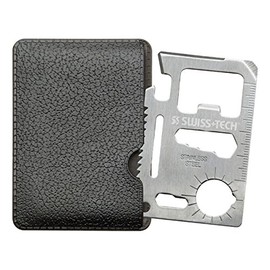 SWISS+TECH ST33309 15-in-1 Credit Card Survival Multi-Tool for Wallet, Keychain, Pocket (Single Pack)