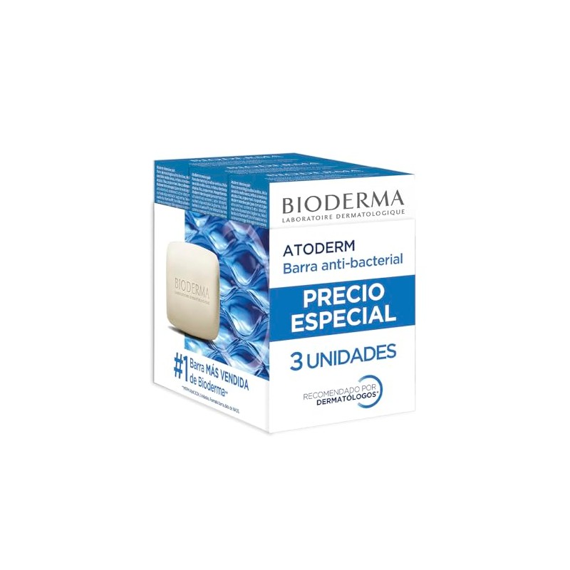 BIODERMA, Atoderm TriPack Intensive Barra de Limpieza Antibacterial Diaria, Skincare