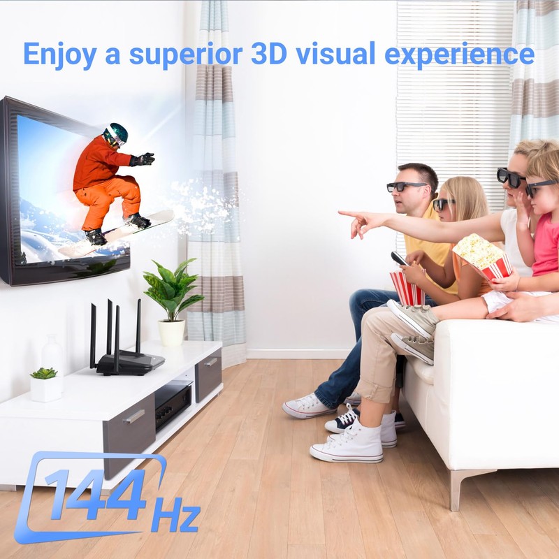 2 Pack DLP Link 3D Glasses for Projector, ELEPHAS 144Hz