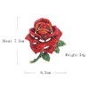 Crystal Rose Flower Brooch Corsage Women Anti-light Enamel Lapel Pin