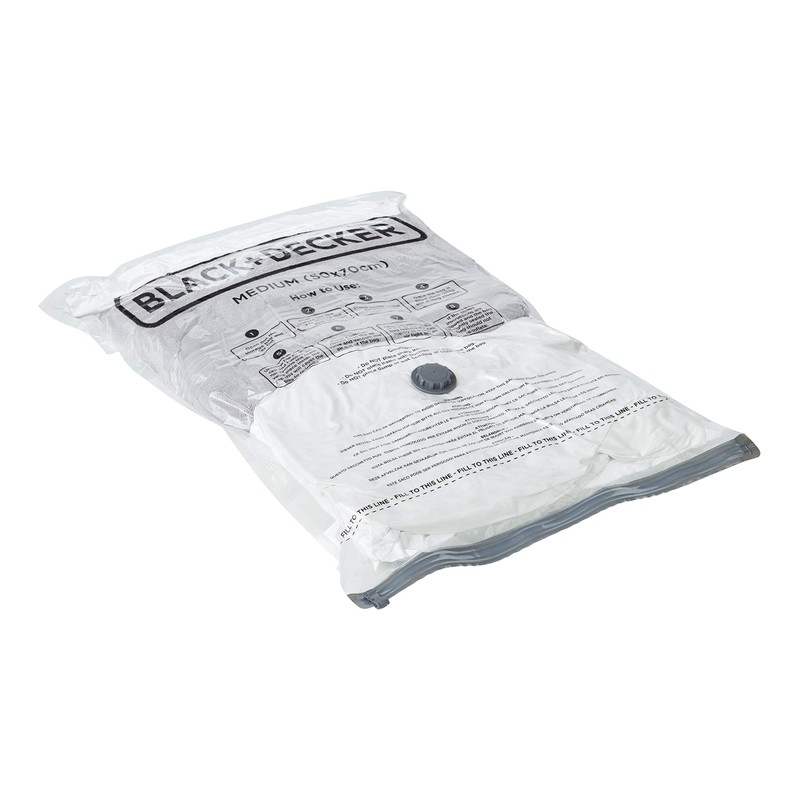 BLACK+DECKER Vacuum Storage Bags, White, Medium, 63429