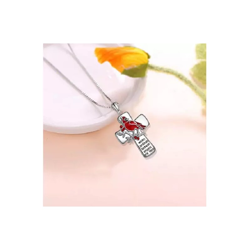 Fashion Jewelry CARDINAL QUOTE LOVE ANGELS CROSS pendant charm German
