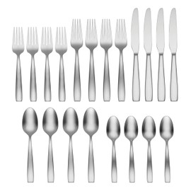 Oneida Everdine 20 Piece Everyday Flatware Set, Service for 4 , 18/0 Stainless Steel, Silverware Set, Dishwasher Safe