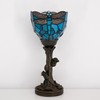 AVIVADIRECT Small Tiffany Lamp Stained Glass Table Lamp Desk Uplight