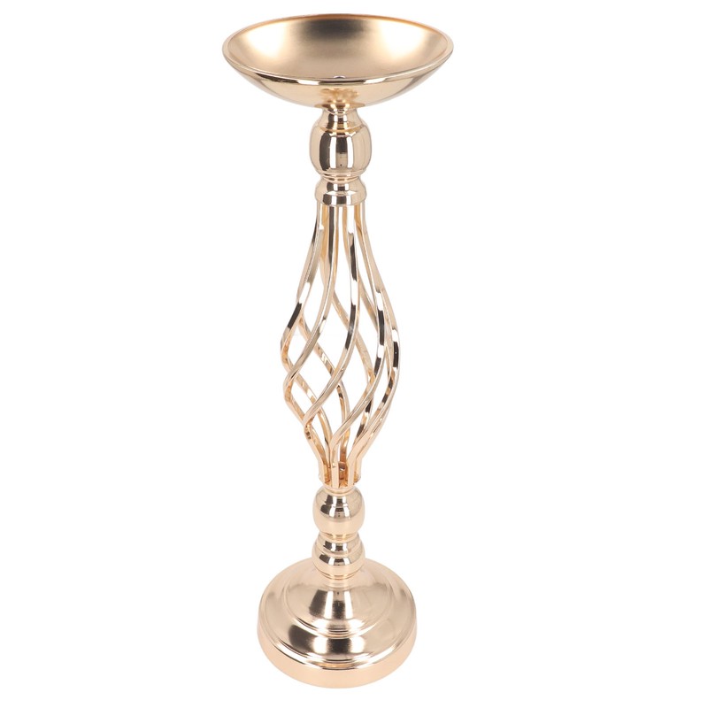 Table Candlestick Ornament Iron Twisted Curb Candle Holder Decorative Ornament