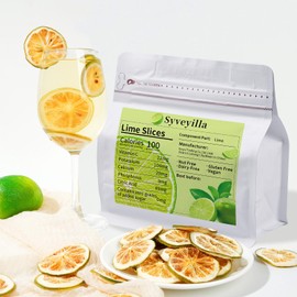 Dried Lime Slices, Dehydrated Lime Slices for Cocktails Decoration/Fruit Tea/Baking/Garland/Crafts,100% Natural No Additives No Sugar Added (3OZ/85g)