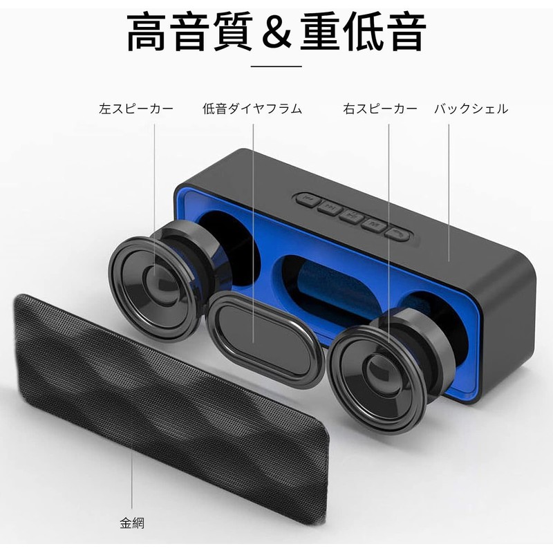 Speaker, Bluetooth Speaker, Wireless Speaker, Bluetooth 2023, Deep Bass, Portable