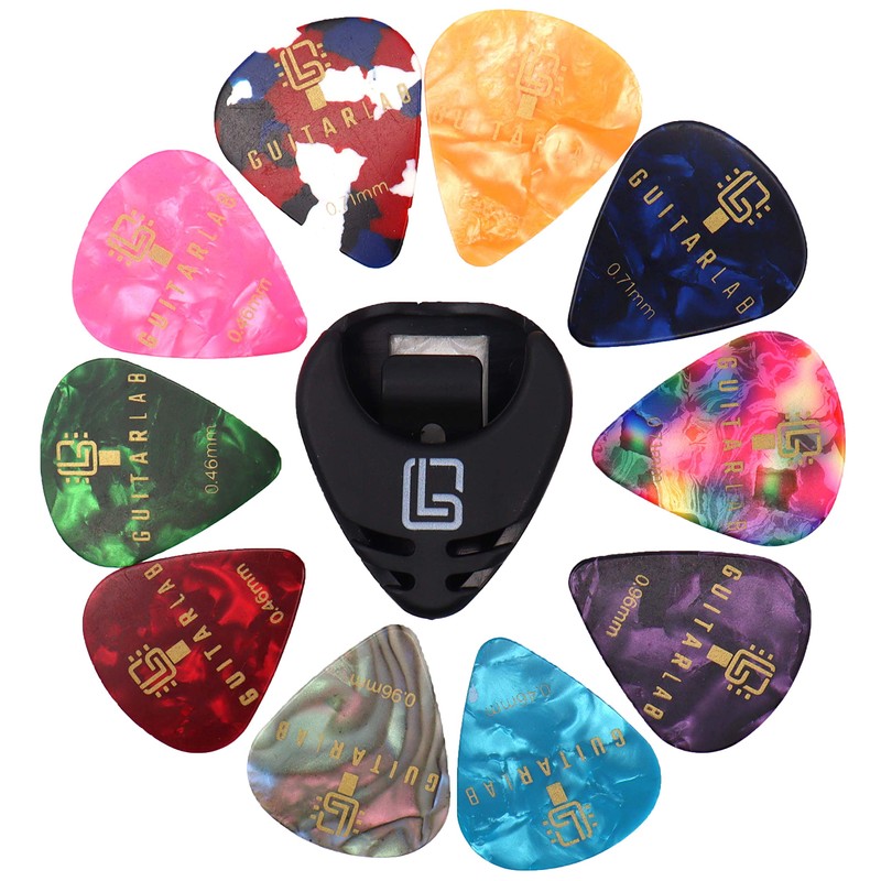Guitar Lab Guitar Picks Holder & 10pcs Guitar Picks Plectrum