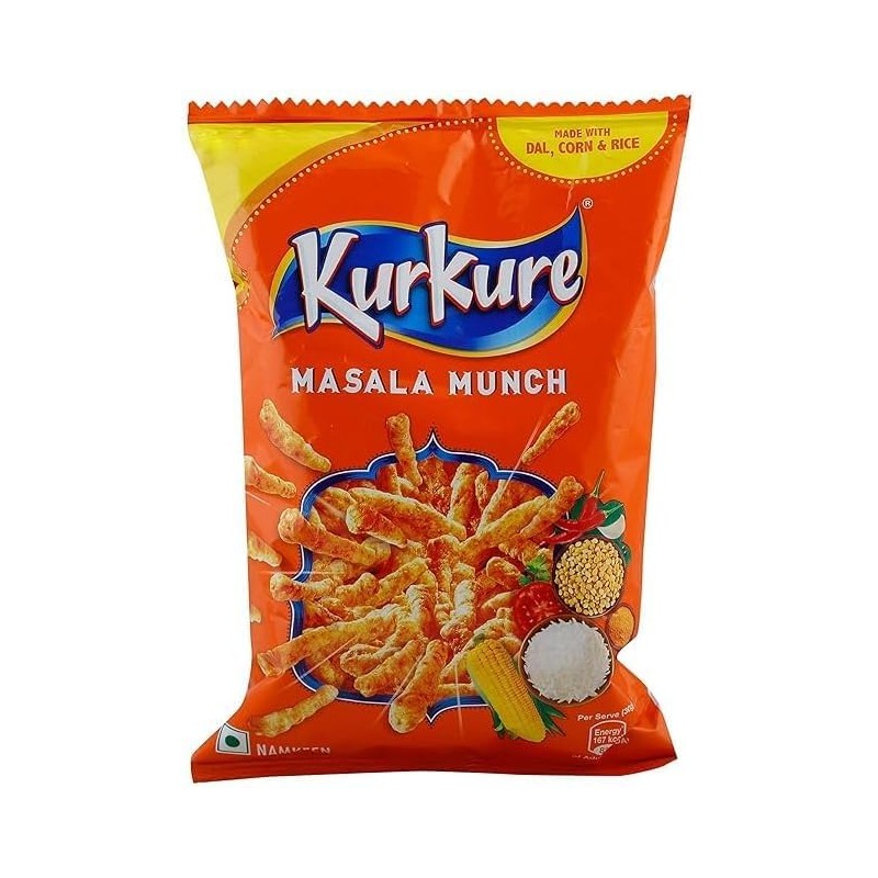 Kurkure Masala Munch, 95 grams (3.35 oz) - Vegetarian -
