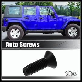 Hihaha 4pcs Auto Torx Screws for Jeep Wrangler CJ7 YJ TJ 1976-2006 Fasteners Windshield Frame Hinge Tailgates Screw Door Bolts Mirror Window Hinges Nuts Torx Screw Durable Material
